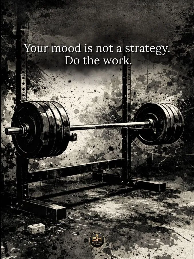 Your mood is not a strategy. Do the work.